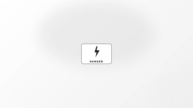 Static Hazard Sign in Bright Minimal Space Framing a Single Symbol