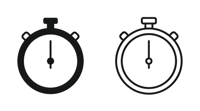 Stopwatch with running and stopped hands