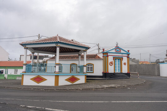 Bandstand and imperio do Divino Espirito Santo in Sao Mateus da Calheta