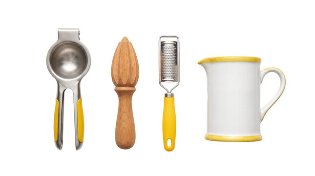 citrus squeezer reamer grater pitcher set isolated on transparent background png