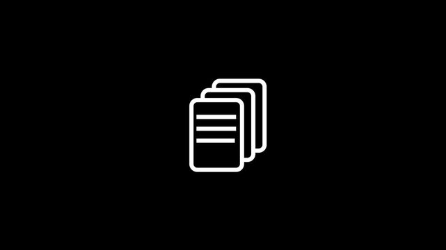 Minimalist document loading animation digital file management for ui/ux progress