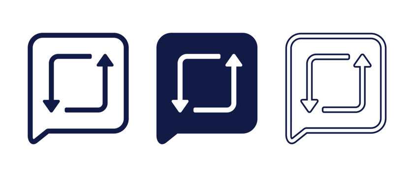 Conversation Reset Icon. Vector Illustration