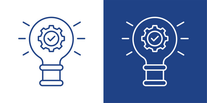 Innovative Strategy Blue And White Icon Style Collection