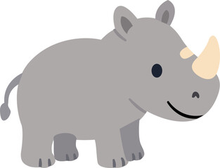baby rhino cartoon © Rootlayers