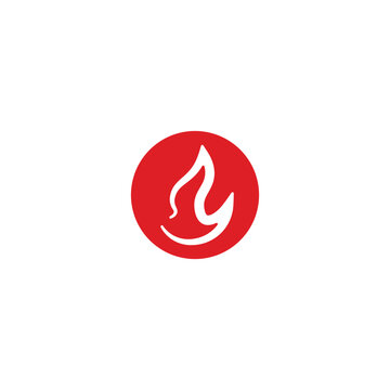 Red fire flame logo design