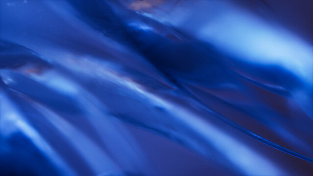 Glossy Blue Ridges Abstract Macro Texture