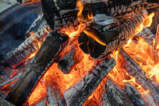 campfire close-up