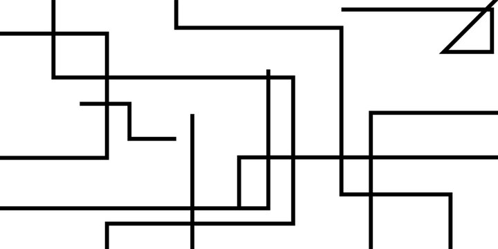 Absreacr labirin background. Simple black lines