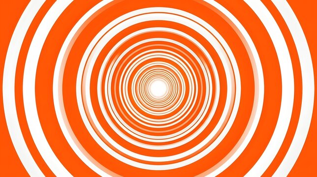 Abstract background with orange and white concentric circles creating a tunnel effect