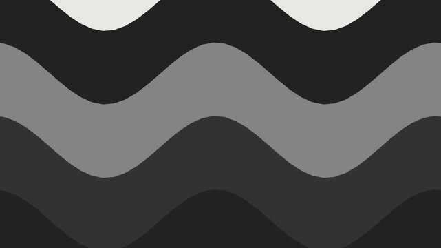 Gray groovy wave motion background seamless loop animation