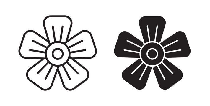 Hypericum icon flat outline in black