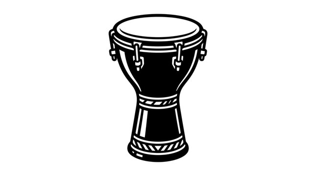 Djembe African drum percussion instrument icon