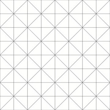 Abstract geometric pattern of triangles and squares on a white background.