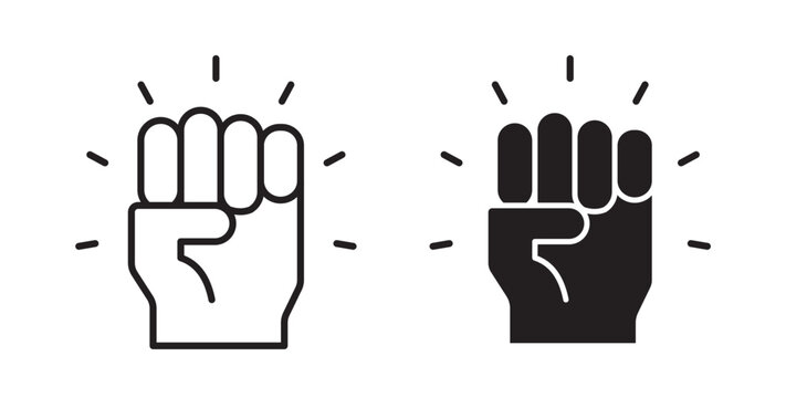 Empowerment icon flat outline in black
