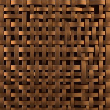 Intricate brown woven texture of natural material.