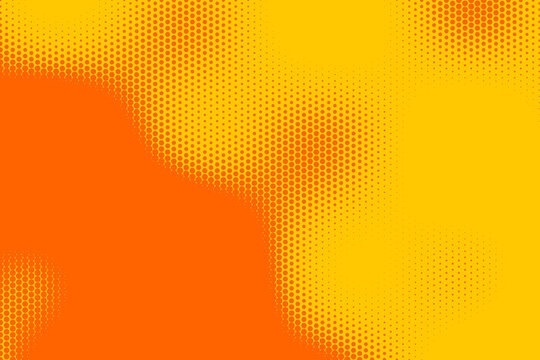 Abstract halftone background with orange and yellow dot pattern for dynamic and modern graphic designs