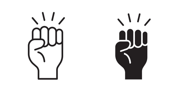 Will power icon flat outline in black