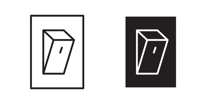 Light switch off icon flat outline in black