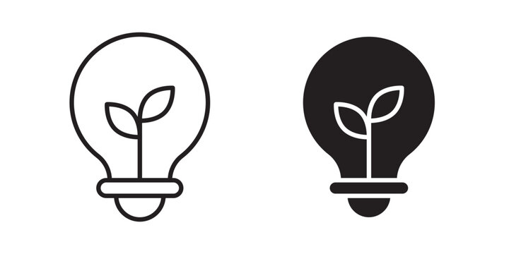 Inspiration icon flat outline in black
