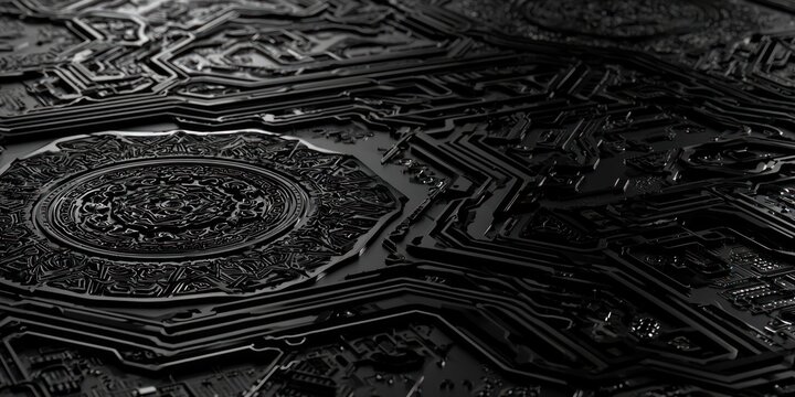 Abstract circuit board background complex pattern of computer technology design