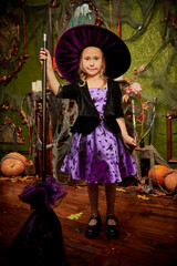 Obraz premium Little Halloween Witch
