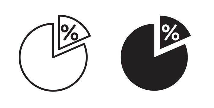 Ratio icon flat outline in black