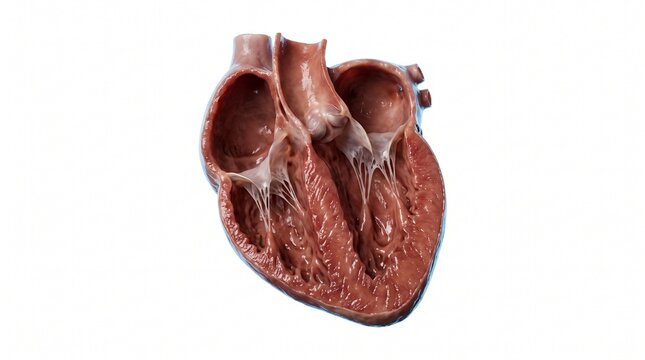 Human Heart Coronal Cross Section Anatomy Model