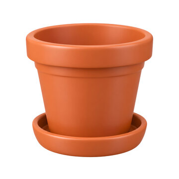 flower pot isolated on white