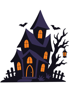 halloween house vector