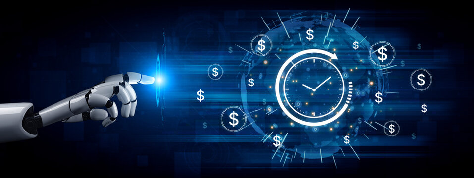 An AI assistant manages financial planning with the 'time is money' concept. This smart system optimizes investment timelines and business productivity to maximize wealth. Fermion