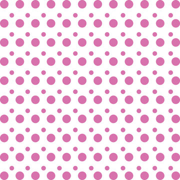 Print Pink Polka Dot Seamless Pattern