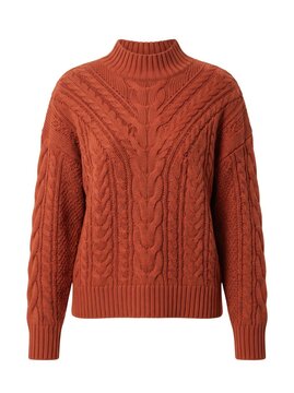 Orange sweater knit apparel clothing fashion mockup stylish warm textile mock up flat lay background