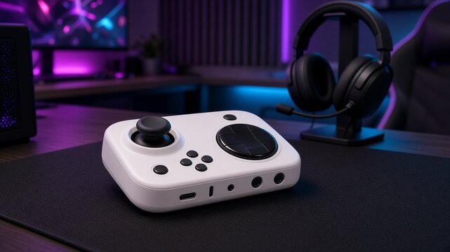 Adaptive gaming controller on esports office desk