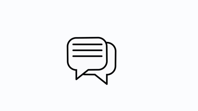  Link &times;Title:
Chat speech bubble icon animation video for communication, message, conversation, talk, dialogue, discussion, speak, opinion, advice, feedback,