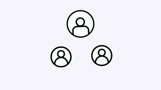 Animated Group Chat and Social Network Communication Icons with Multiple Speech Bubbles, Messaging, Online Community and Digital Connection Concept