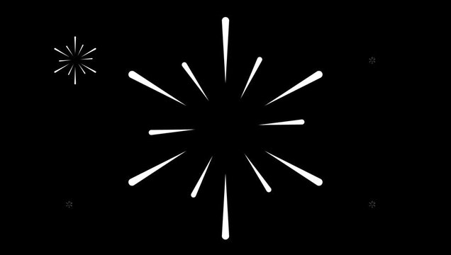Geometric Circle Burst Explosion Animation with Shiny Ring Highlights, Celebration Firework Effect 4K
