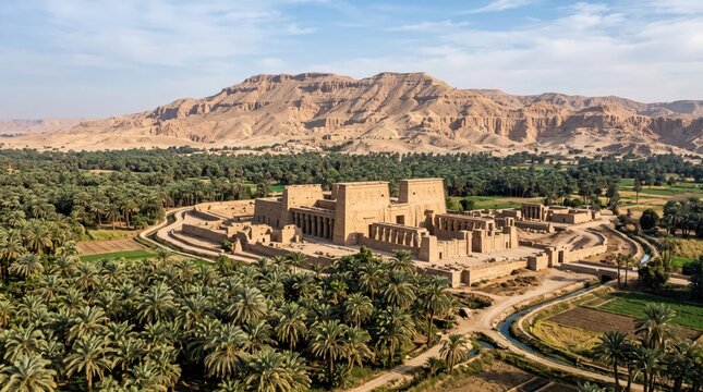 Egypt Dendera Temple Temple Panorama