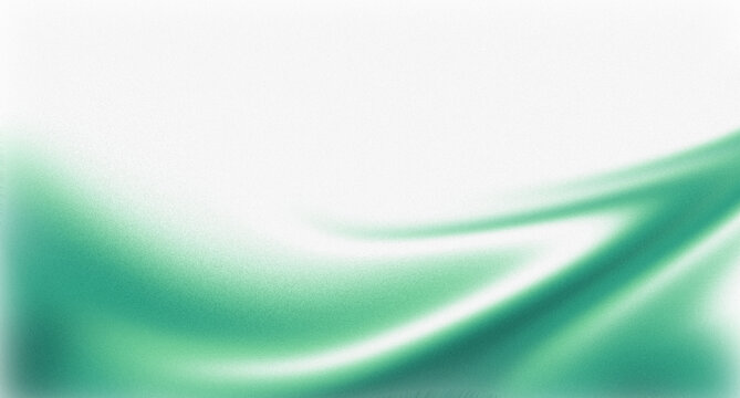 Abstract background with soft flowing green waves and white copy space for graphic design