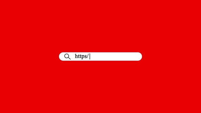 Web search bar icon loop Animation video green screen