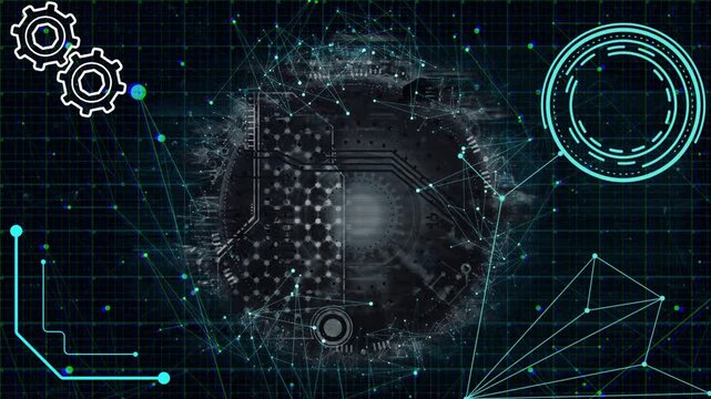 binary code technology background video by AI
