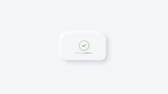 Digital check mark icon animation for success and completion