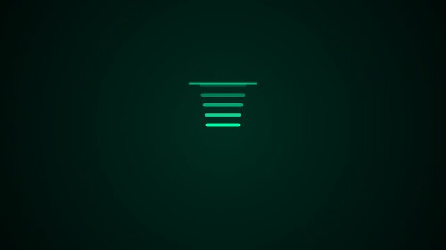 Abstract digital data flow visualization with glowing lines on dark background