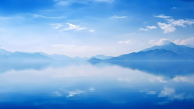 A sky on the horizon with mountains landscape abstract background