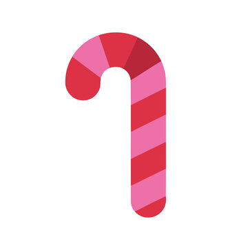 Candy cane with red and pink stripes