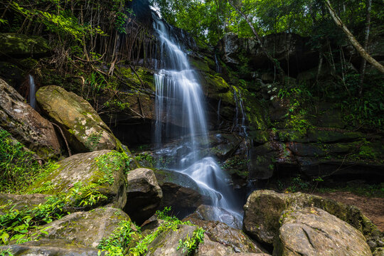 Beautiful waterfall in Phu Wiang National Park, Tad Fah waterfall, Khon Kaen  province, ThaiLand.