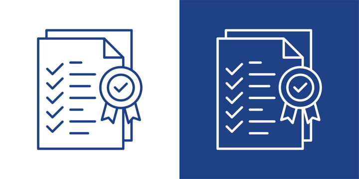 Patent Document Blue And White Icon Style Collection