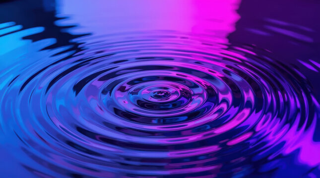 Abstract sound communication template featuring smooth high fidelity ripple pattern blue