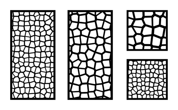 Lattice Screen Panel Divider Laser Cut Geometric Abstract Geometric Pattern Ornament Vector Graphic Design
