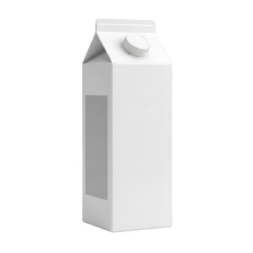 Empty white carton milk jug