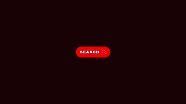 Modern Red Search Button with Search Icon Motion Graphic Overlay